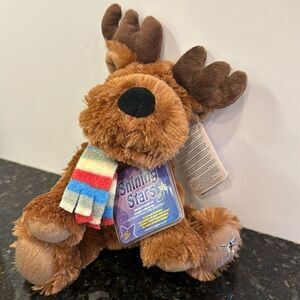 Russ Shining Stars Christmas Holiday Reindeer Plush 9" Registry Code Included.